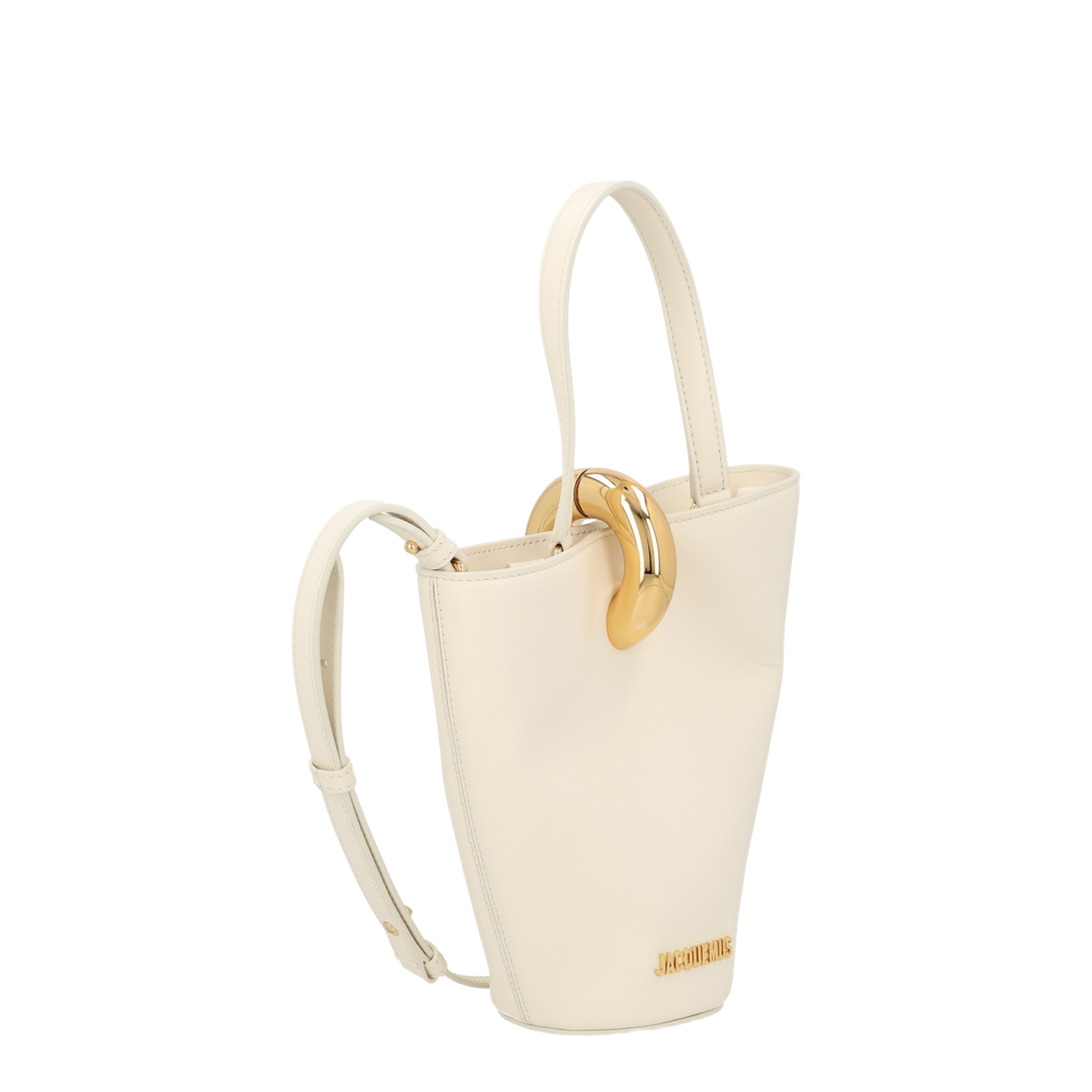 Bambola Small Calfskin Shoulder Bag - Light Ivory