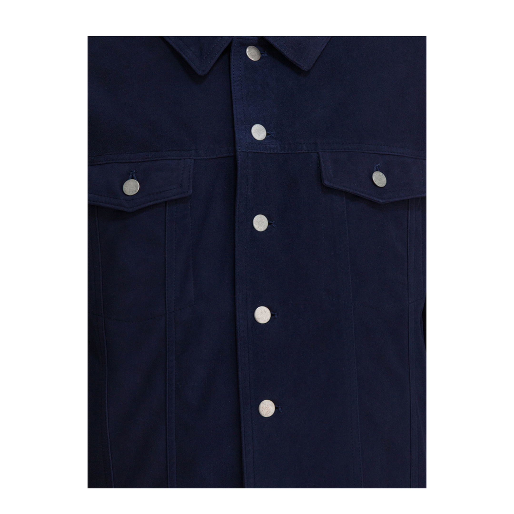 MAYFEYR - Altum - Suede Overshirt Jacket - TRUCKERSUEDEBLUE