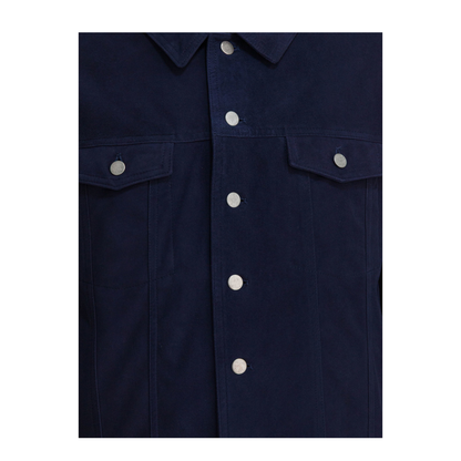 MAYFEYR - Altum - Suede Overshirt Jacket - TRUCKERSUEDEBLUE
