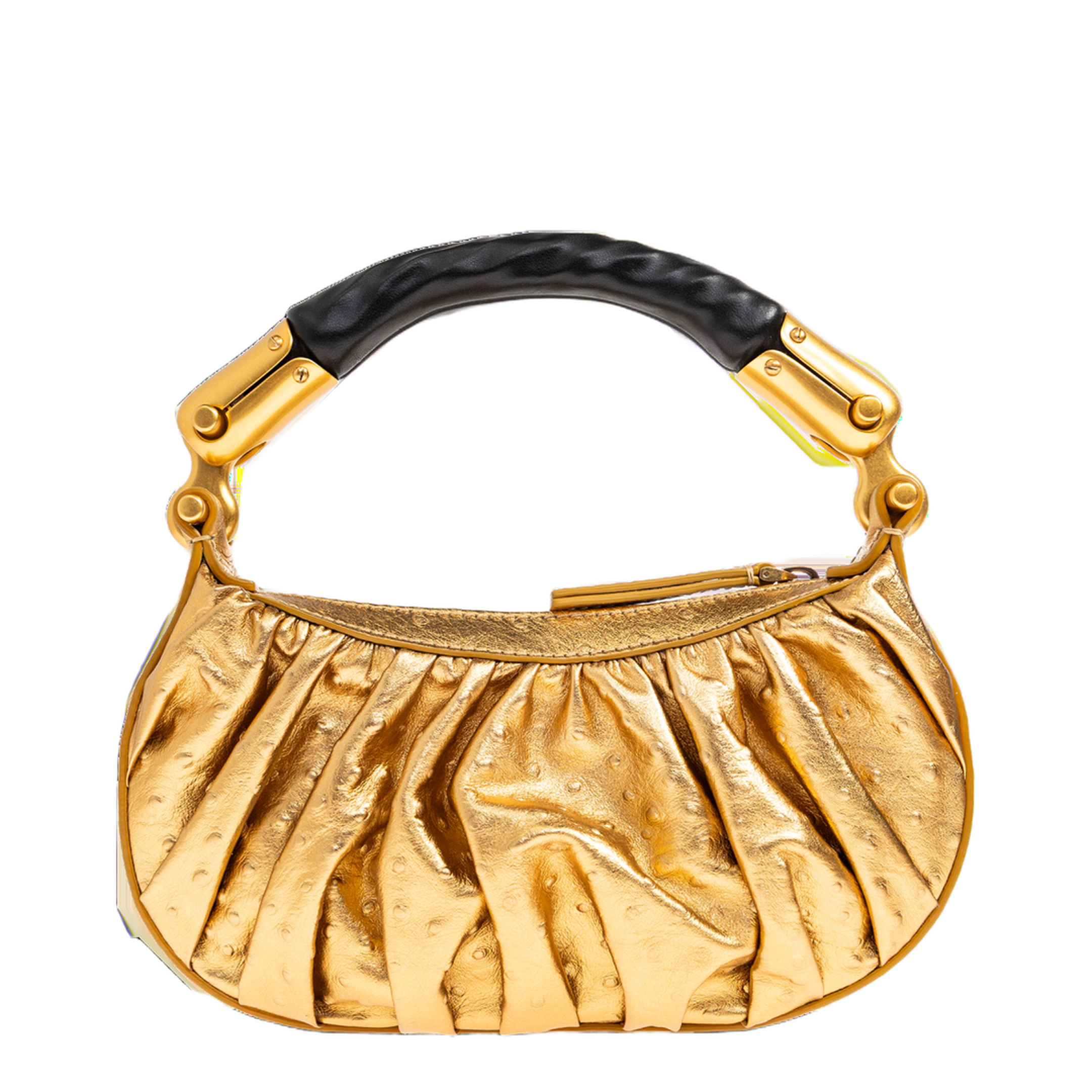 Ébène Mini Lamé Leather Handbag - Gold