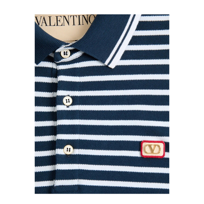 MAYFEYR - Valentino - Cotton Piqué Polo With Vlogo Patch - VMH01KBAF