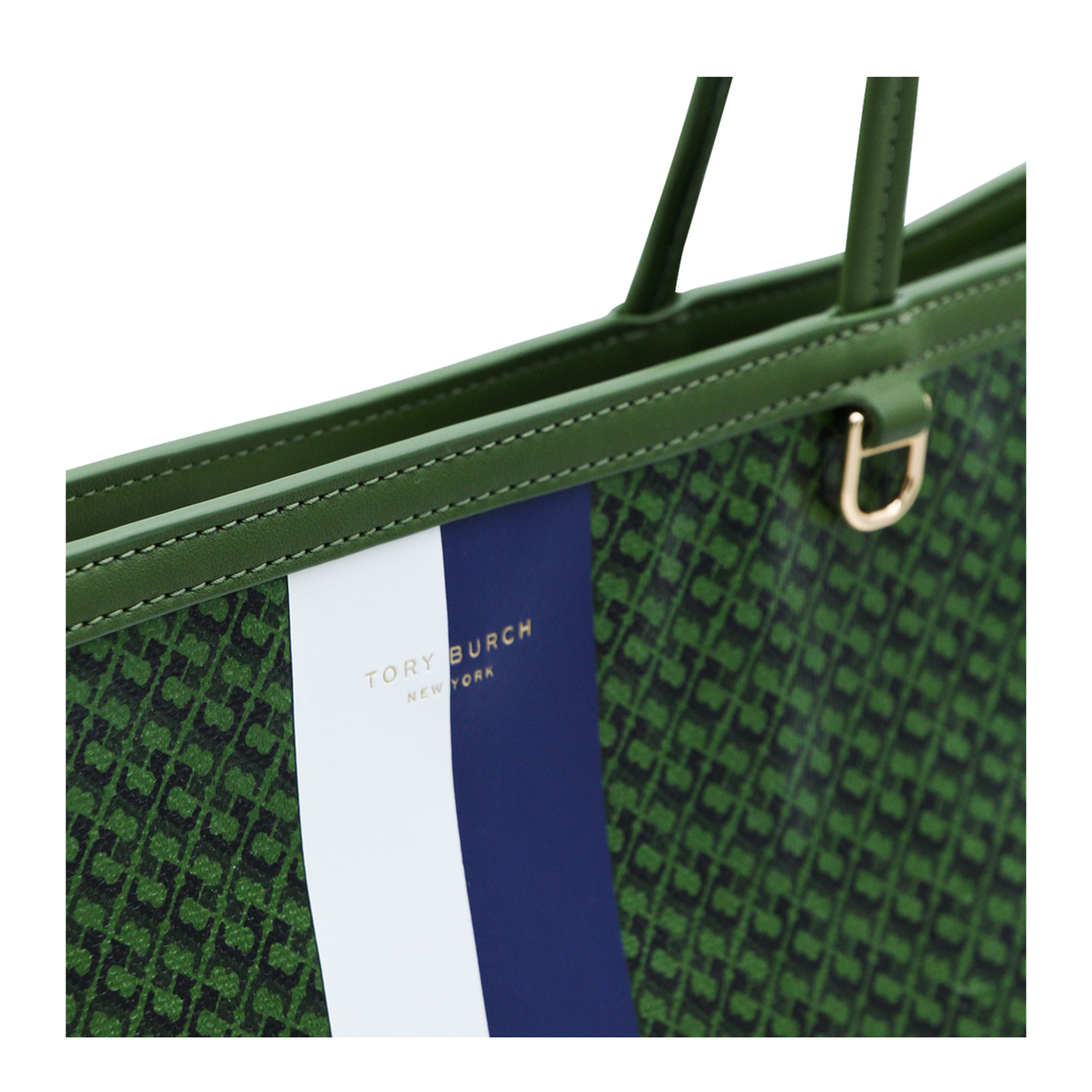 Racer Coated Canvas Tote - Green