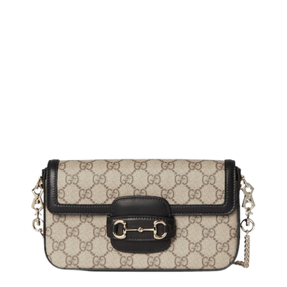 Horsebit Card Holder with Chain Strap