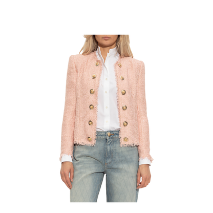 Sequin Tweed Jacket Pink