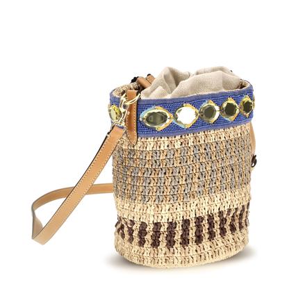 MAYFEYR - Valentino - Mini Raffia Bucket Bag - 8W2B0T10ZCD