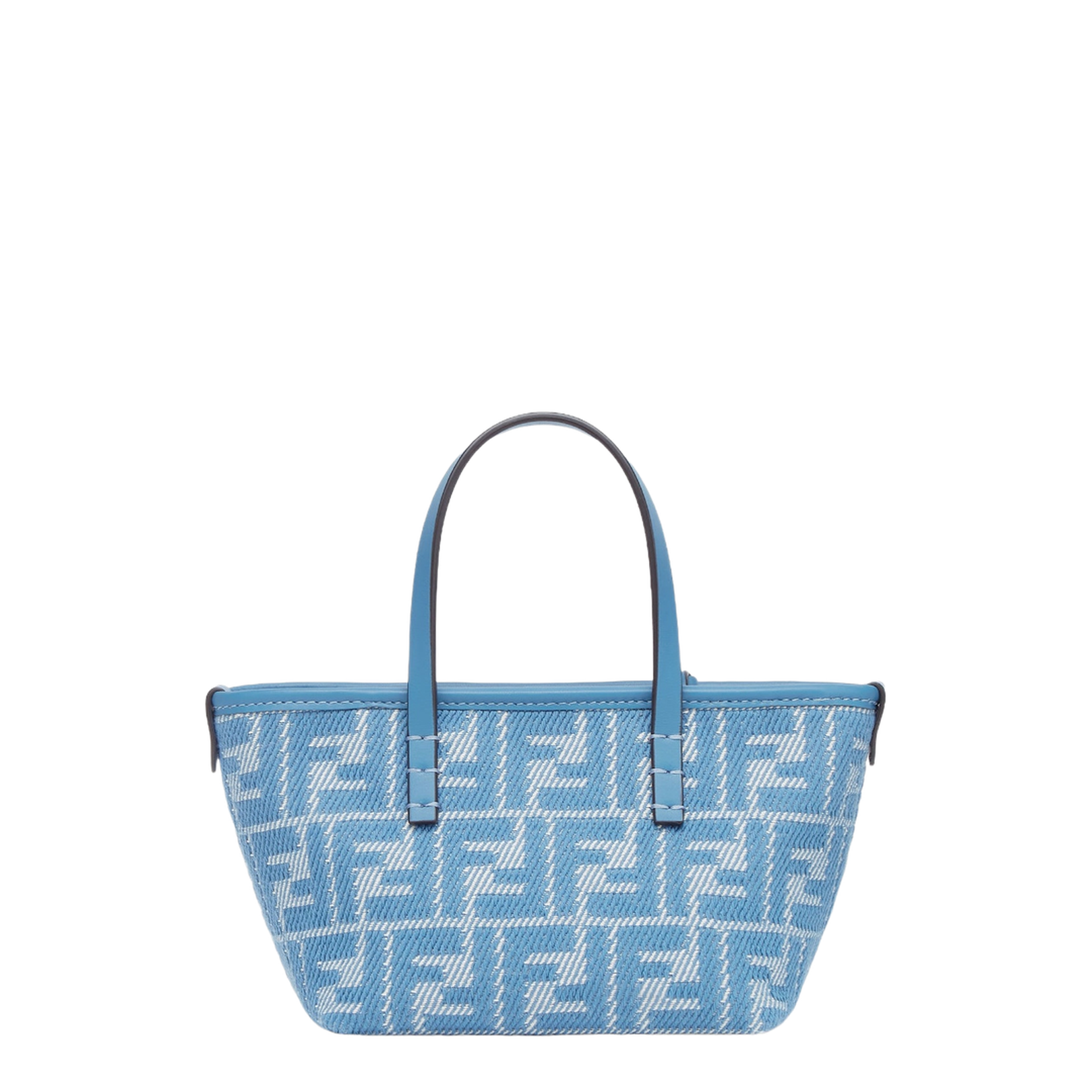 Roll Mini Canvas Top Handle Bags - Pastel Blue