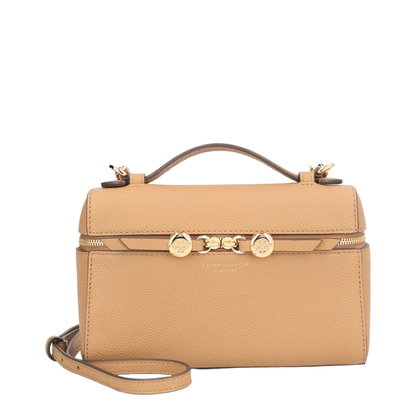 Romy Slim Mini Bag With Beige Leather Top