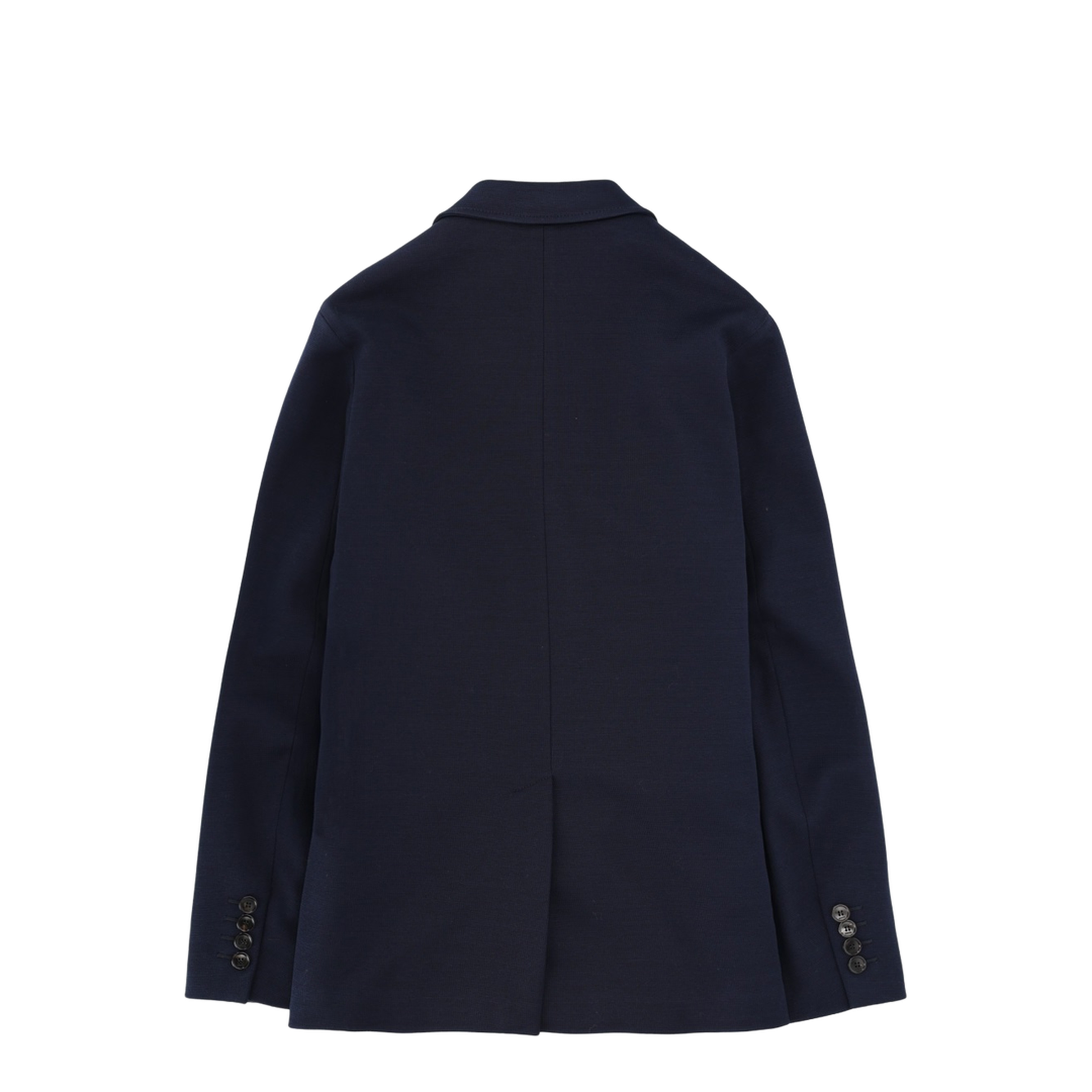 Single-breast Cotton Jersey Jacket in Dark Blue
