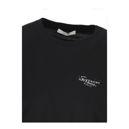 Black T-shirt with Stamp Print