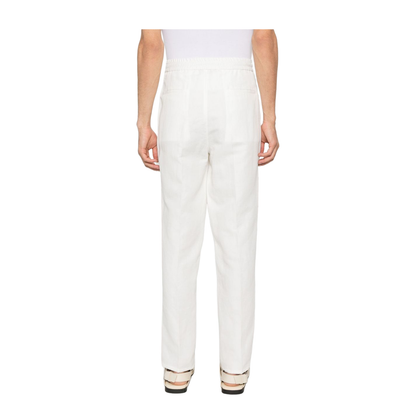 Linen Blend Drawstring Trousers