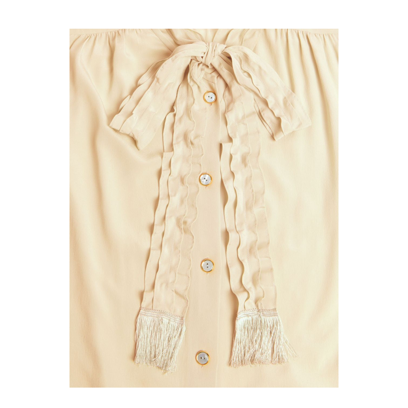 Crepe De Chine Shirt in Ivory