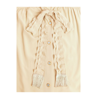 Crepe De Chine Shirt in Ivory
