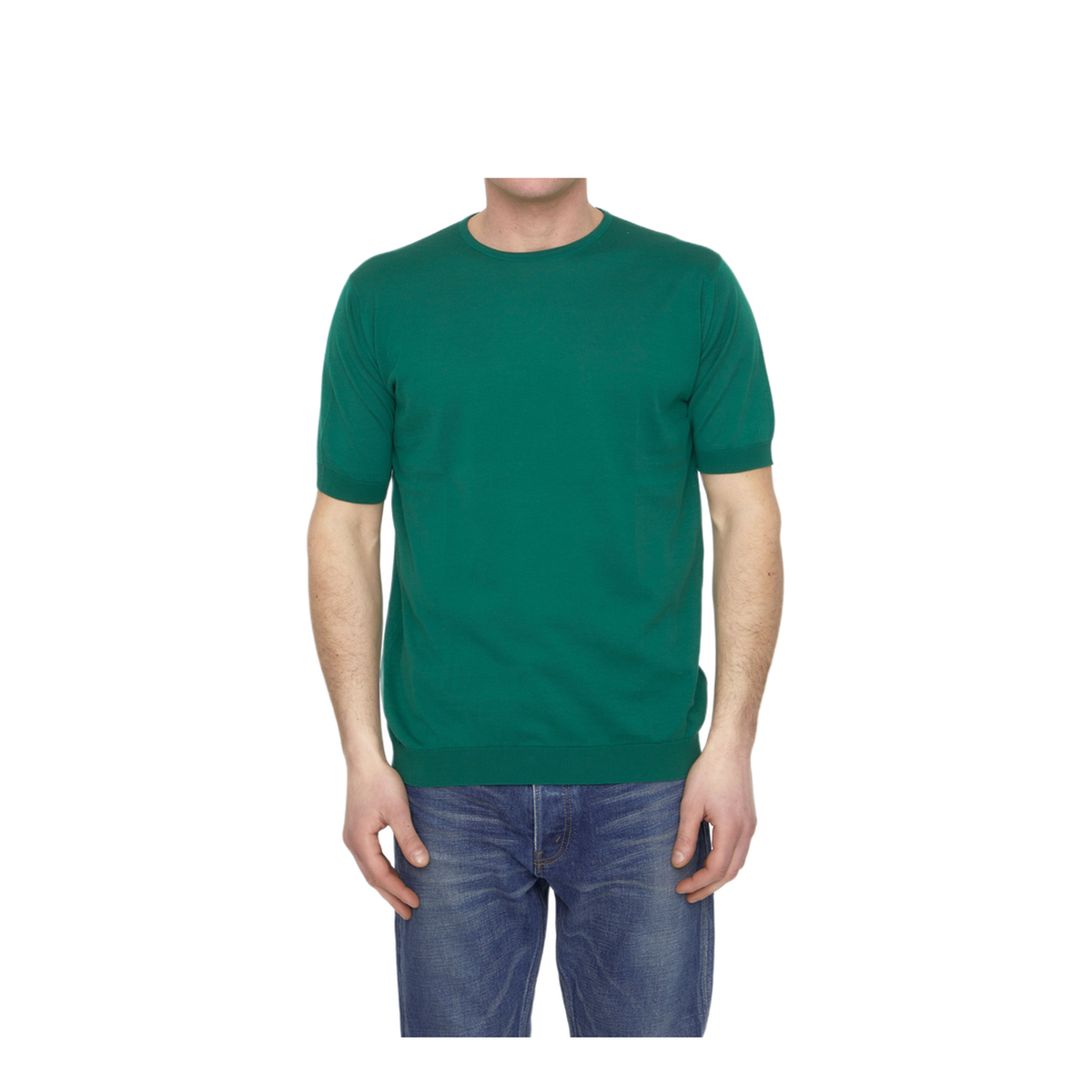 MAYFEYR - John Smedley - Emerald Green Cotton Jumper - BELDEN30GSCOTCHGREN
