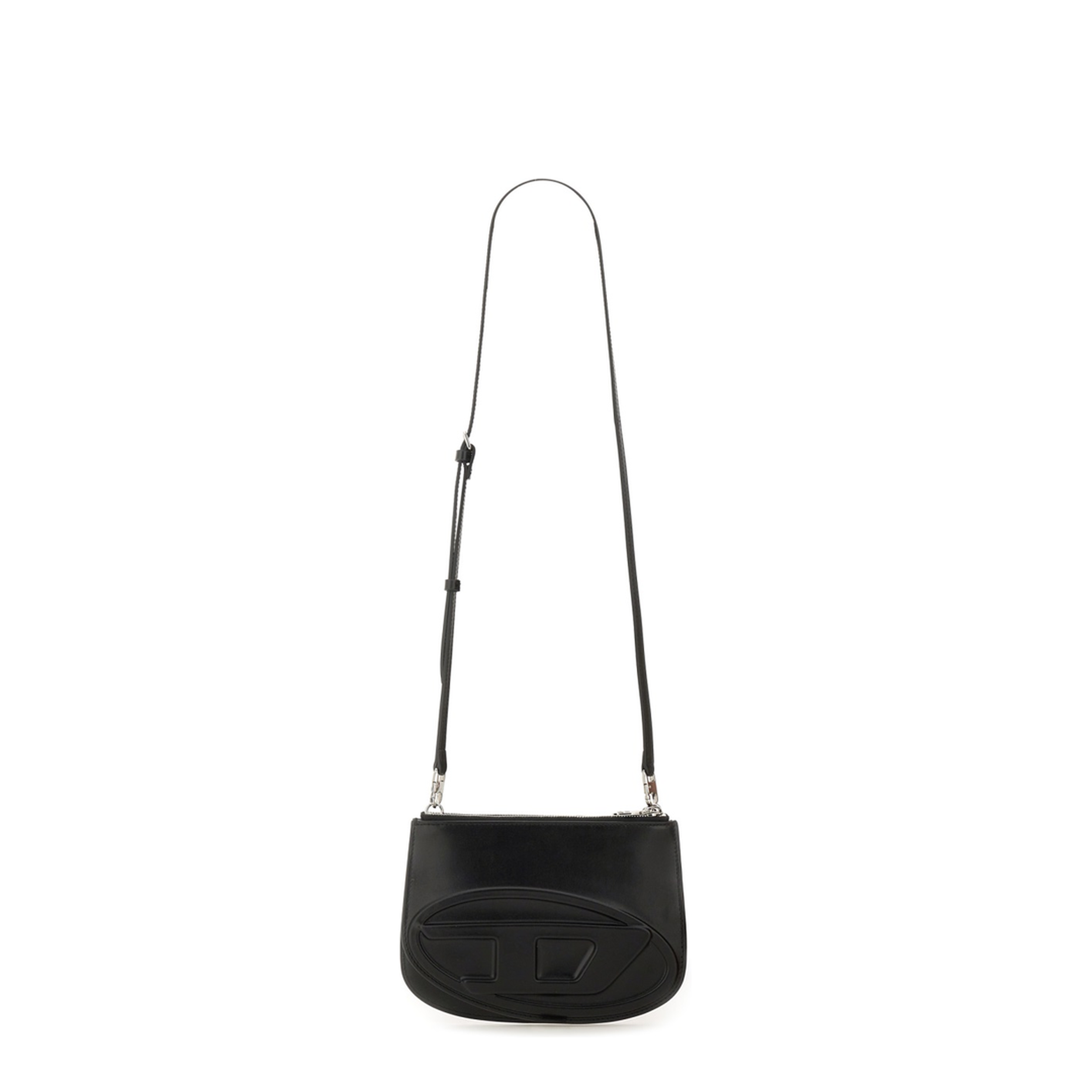 1DR Twin Calf Leather Shoulder Bag - Black