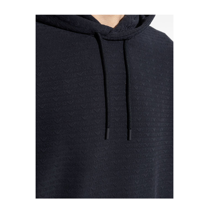 Hooded Sweatshirt with All-Over Lettering