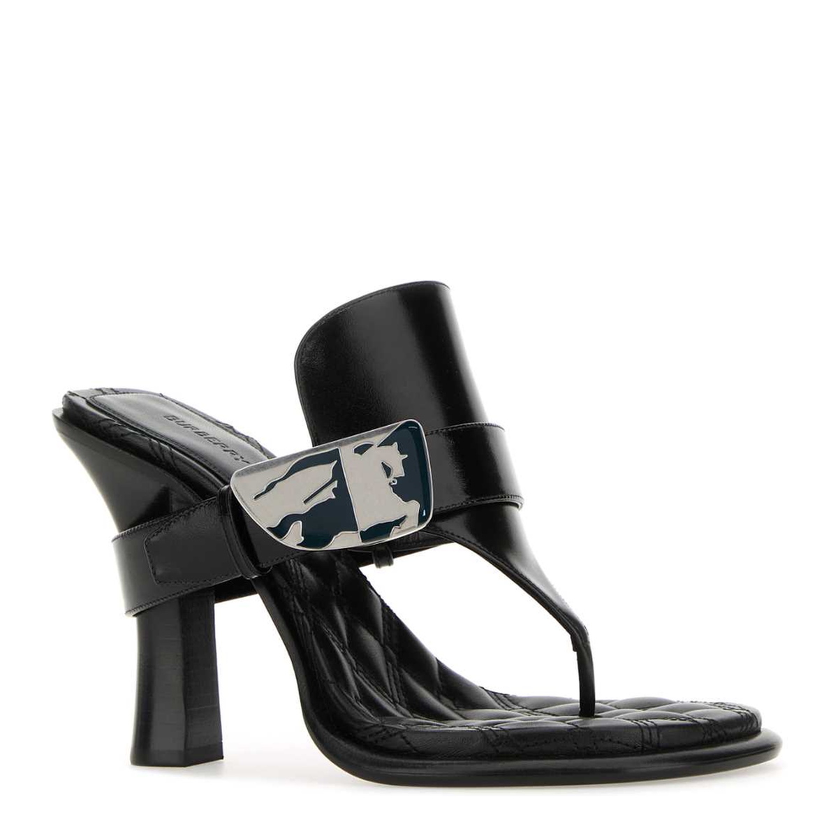 MAYFEYR - Burberry - Black Leather Bay Thong Mules - 8085544A1189