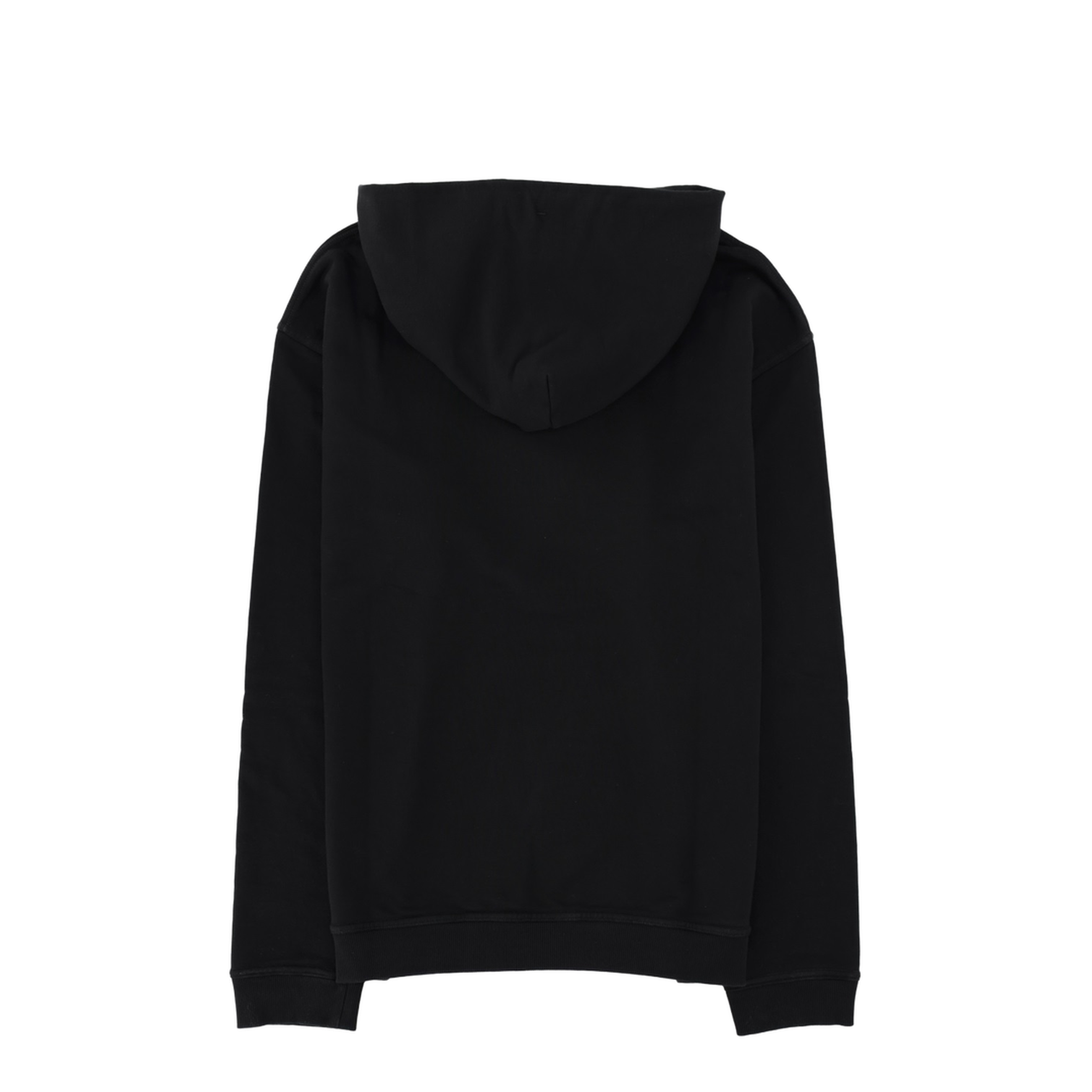 Black Cotton Hooded Sweatshirt
