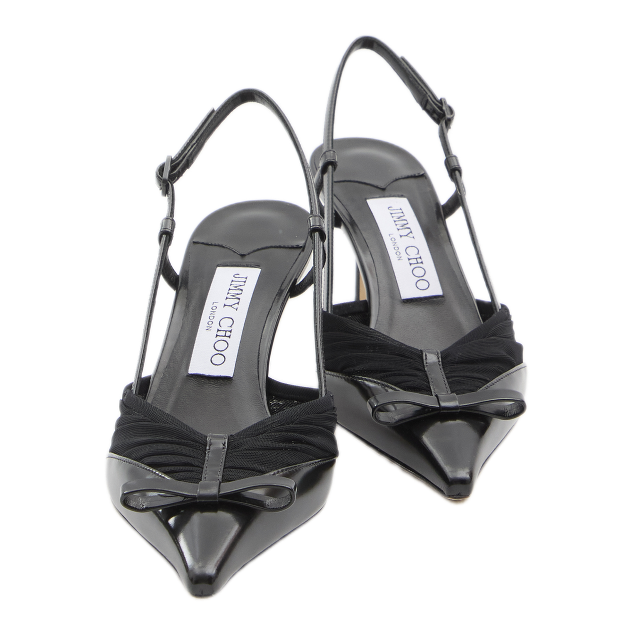 MAYFEYR - Jimmy Choo - Afia Mesh Slingback Pumps - AFIAMESHSB65DQNBLACK
