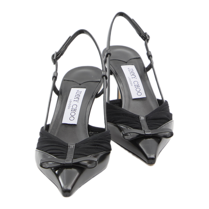 MAYFEYR - Jimmy Choo - Afia Mesh Slingback Pumps - AFIAMESHSB65DQNBLACK