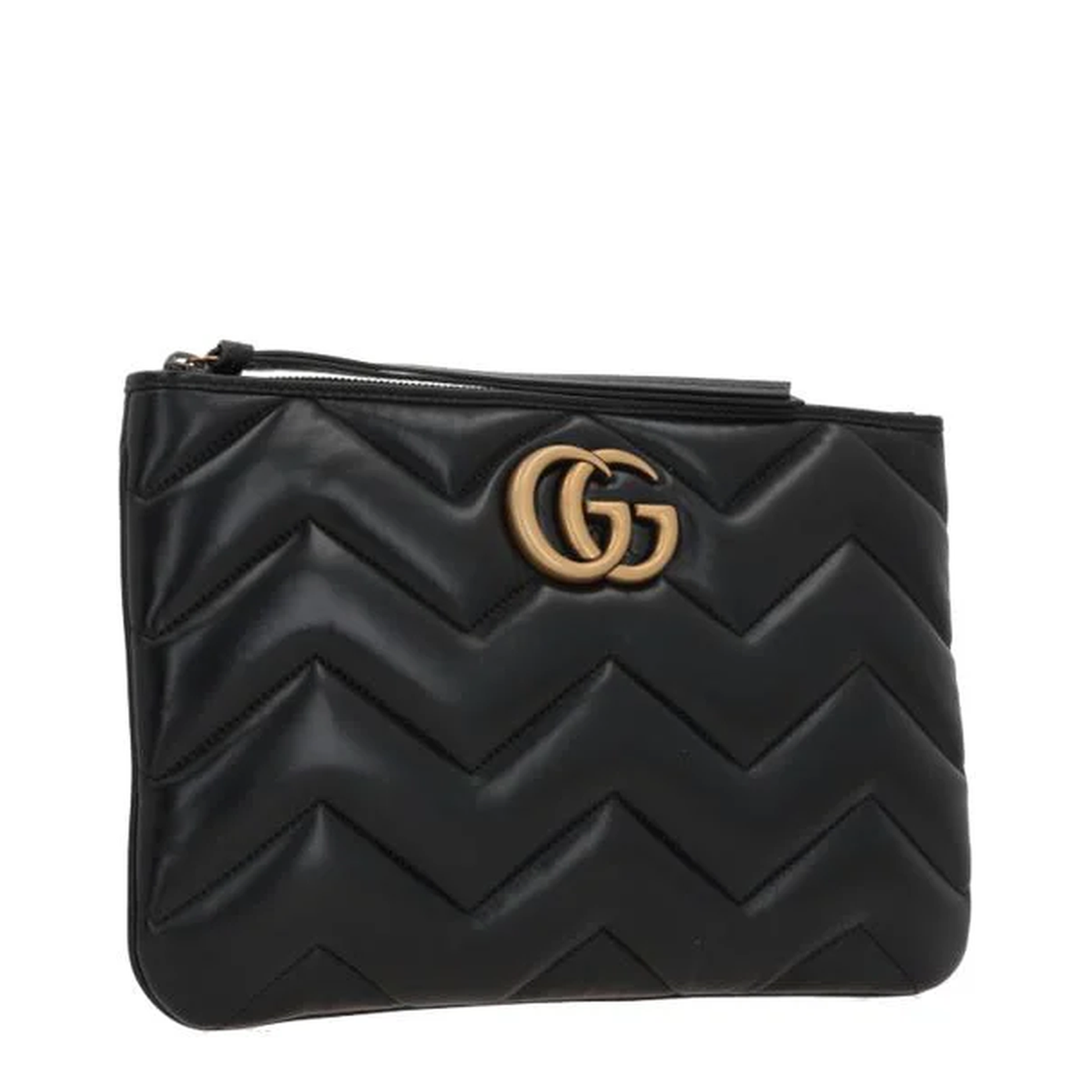GG Marmont Leather Clutch - Black