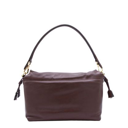 Mamma Baguette Medium Leather Shoulder Bag - Brown