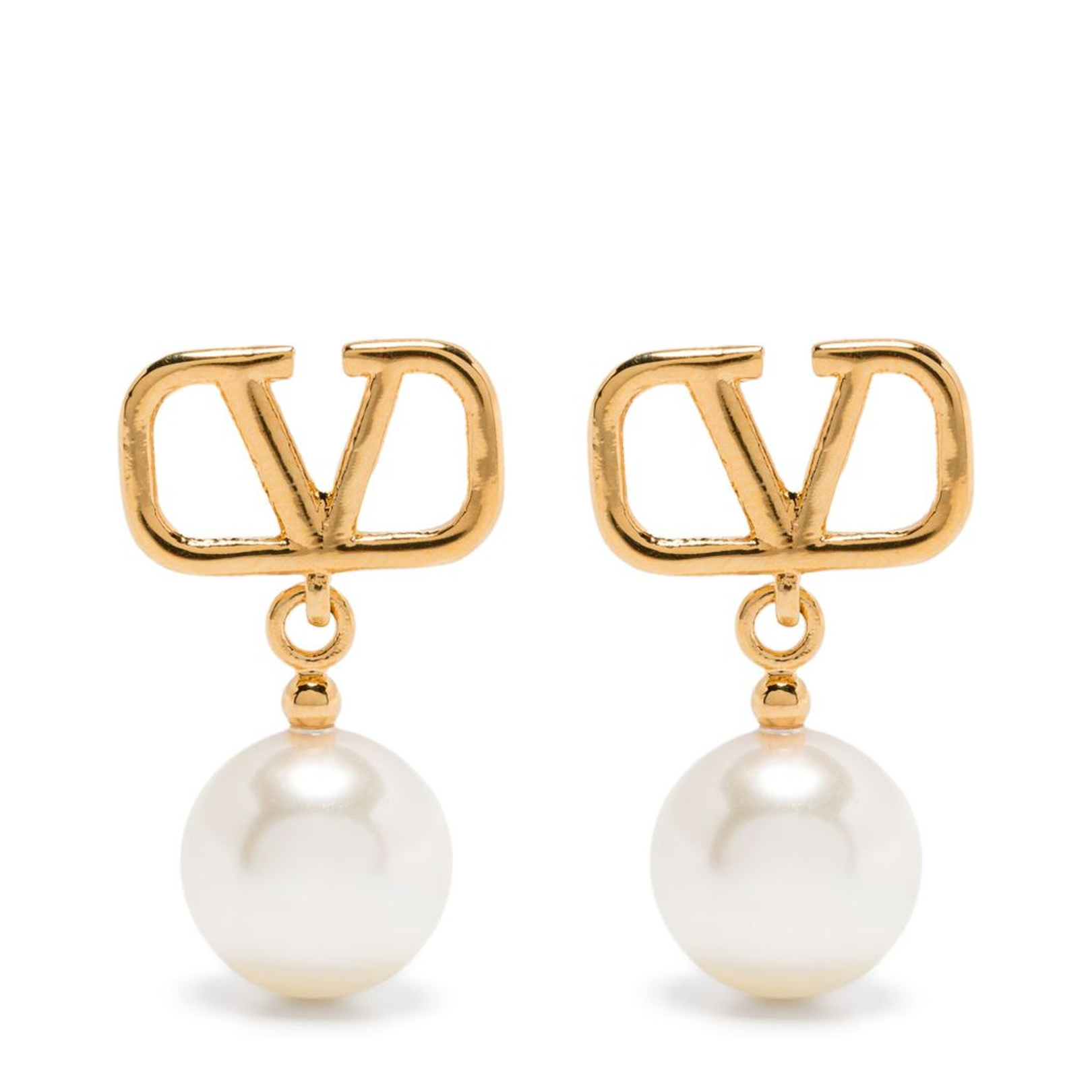 Vlogo Signature Earrings With Pearls in Gold