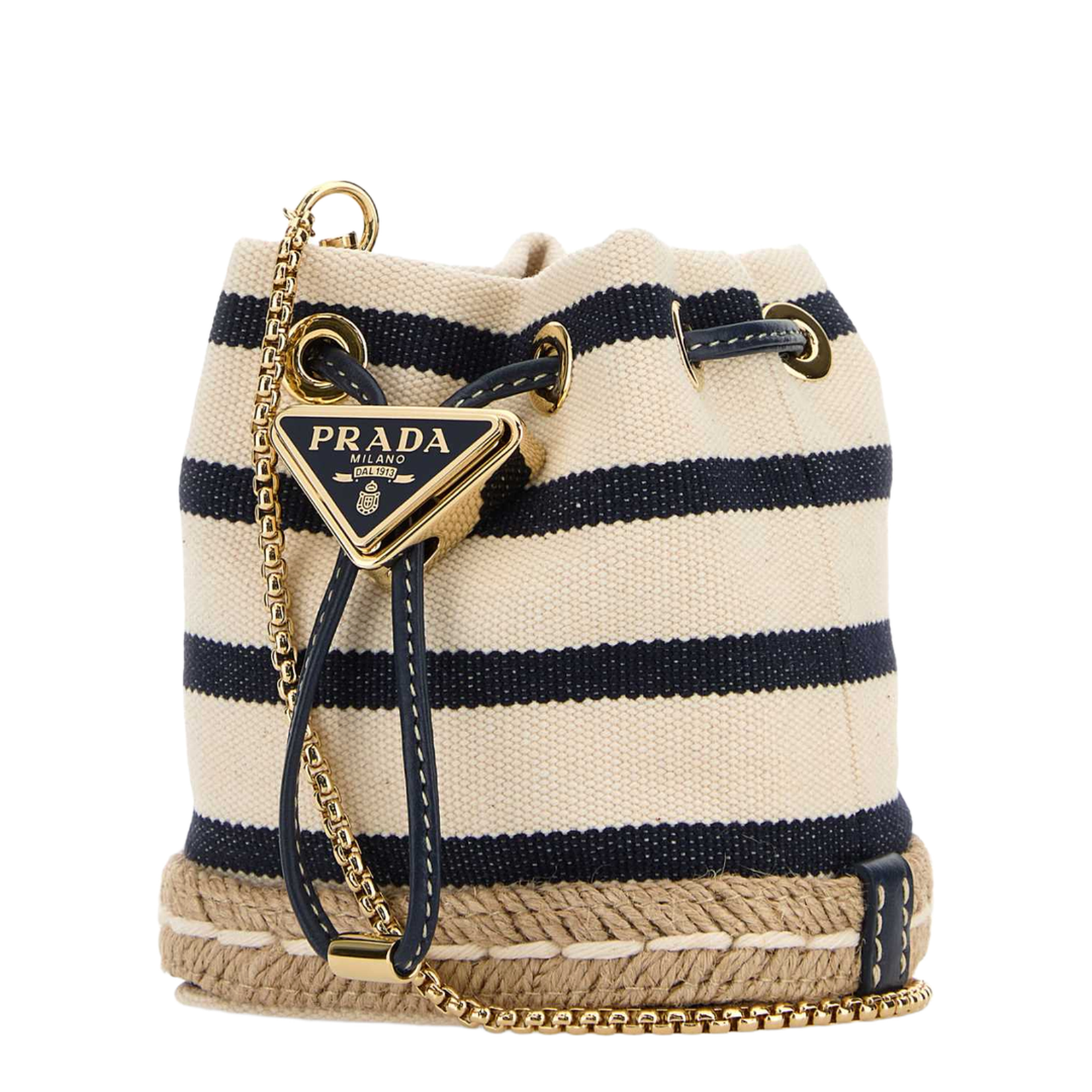 Embroidered Canvas Bucket Bag