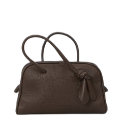 Turismo Small Calfskin Bowling Bag - Dark Brown