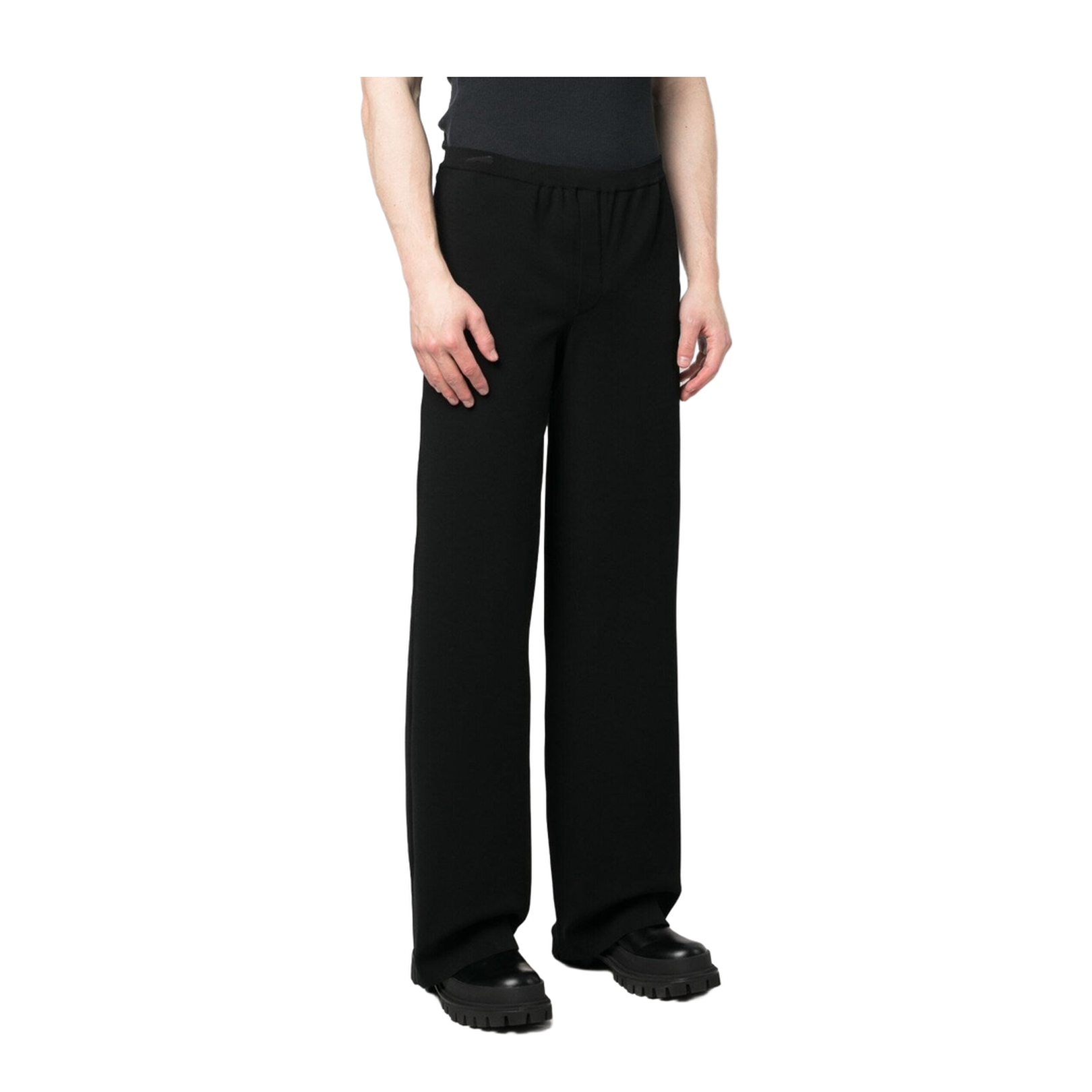 Wide-Leg Trousers in Black