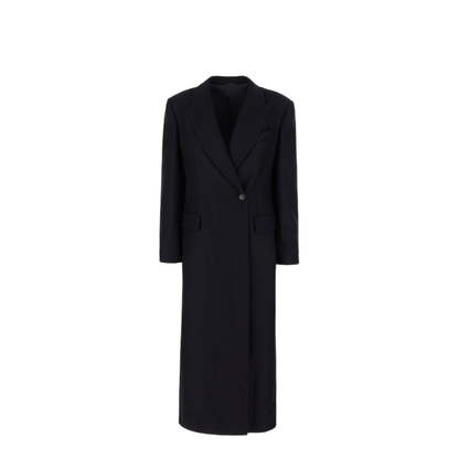 Midnight Blue Wool Coat