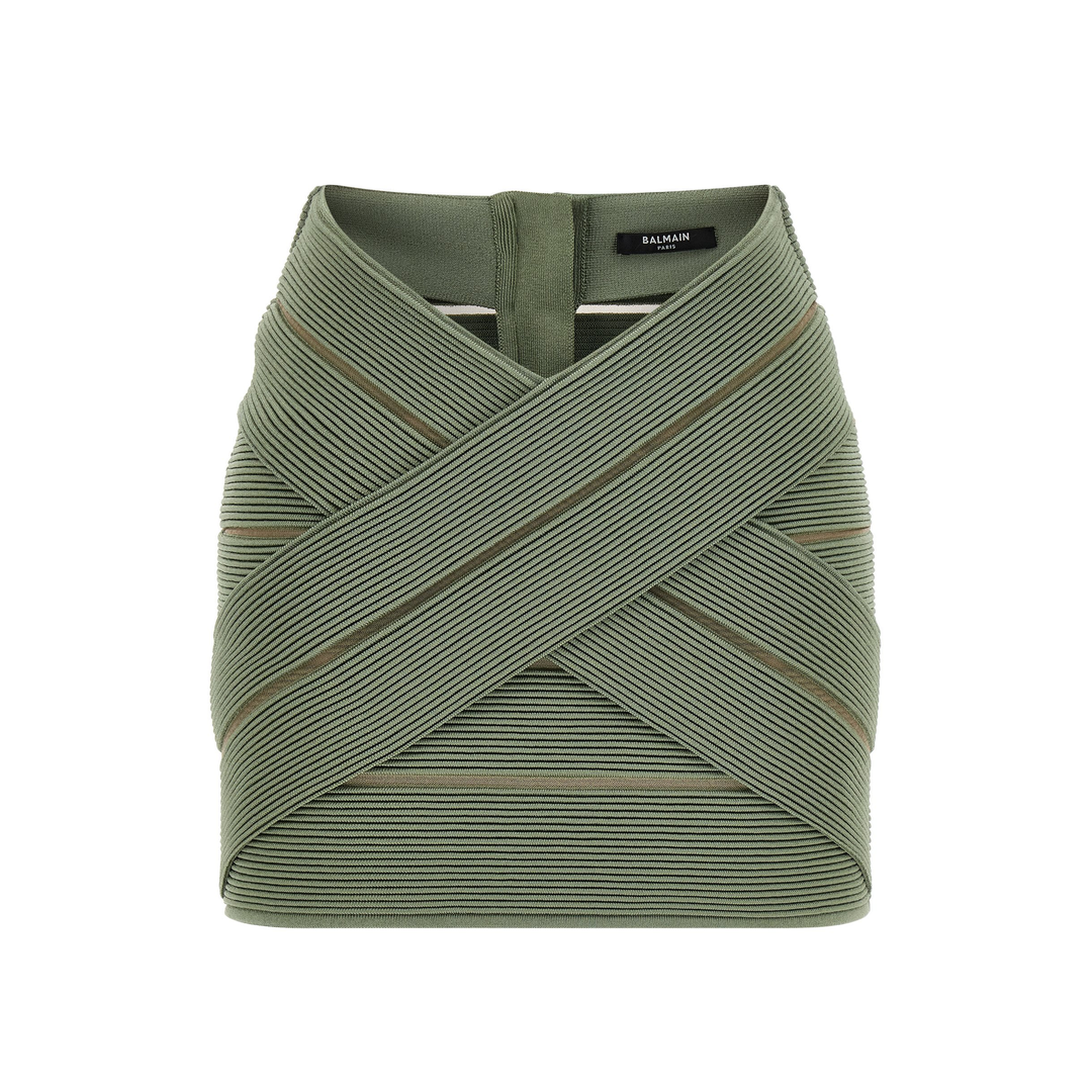 V-Shaped Waist Skirt Green
