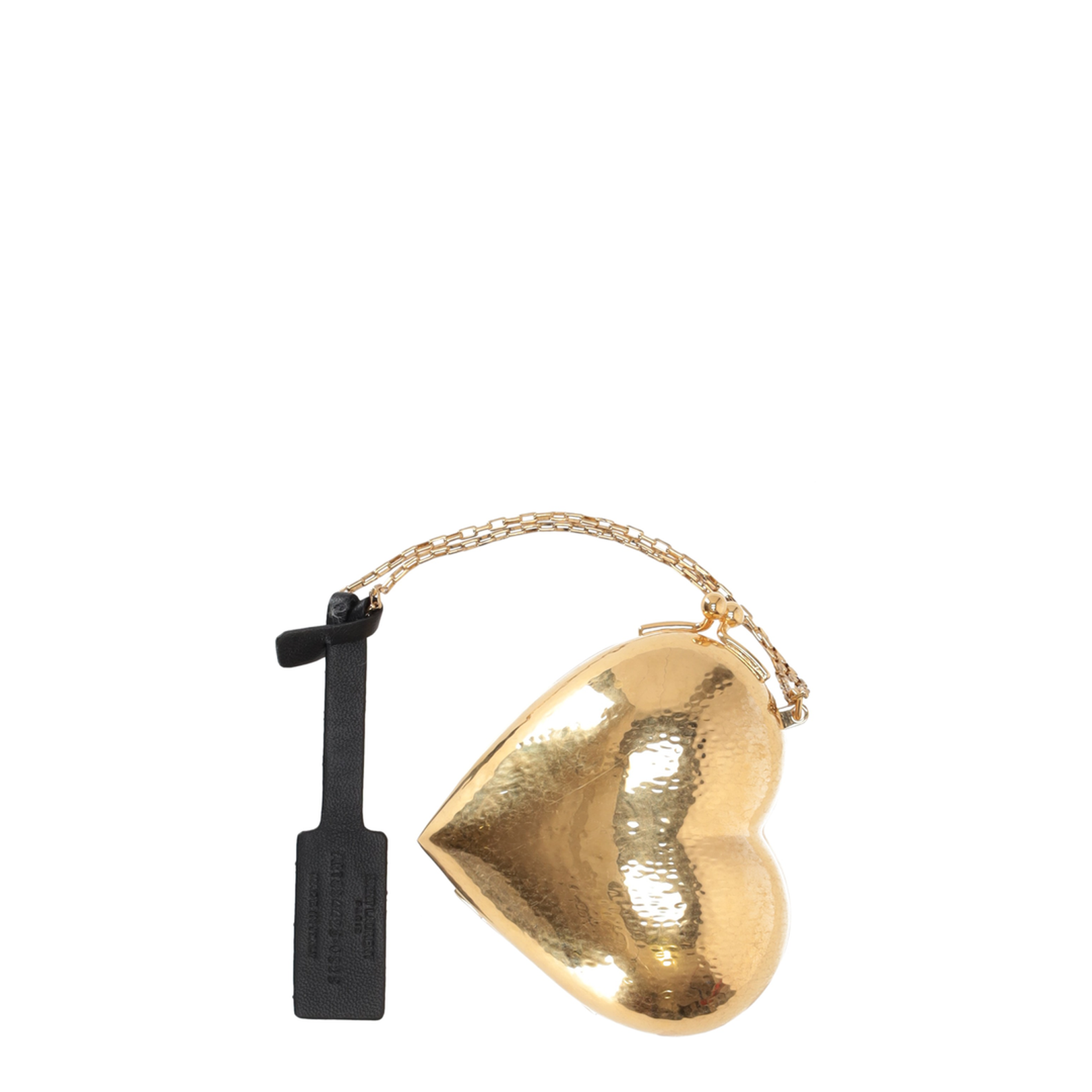 Evening Mini Heart Minaudière in Brass