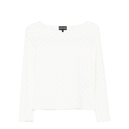 Jacquard Jersey Jumper with a Geometric Pattern
