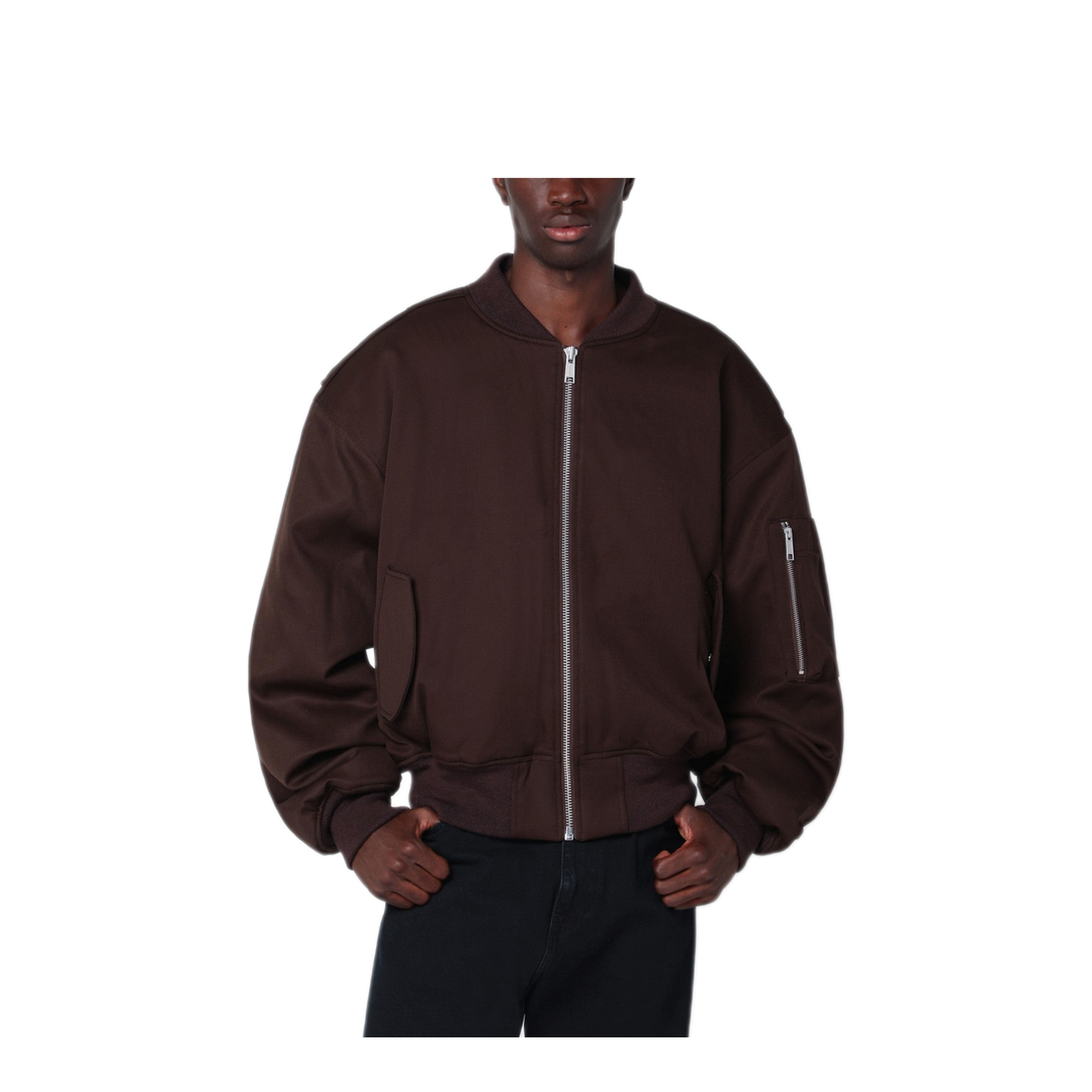 MAYFEYR - Entire Studios - Dark Brown Zip Up Bomber Jacket - ESU-W25-1048-DBWODB