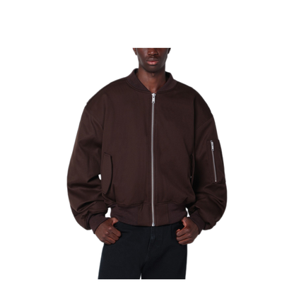 MAYFEYR - Entire Studios - Dark Brown Zip Up Bomber Jacket - ESU-W25-1048-DBWODB