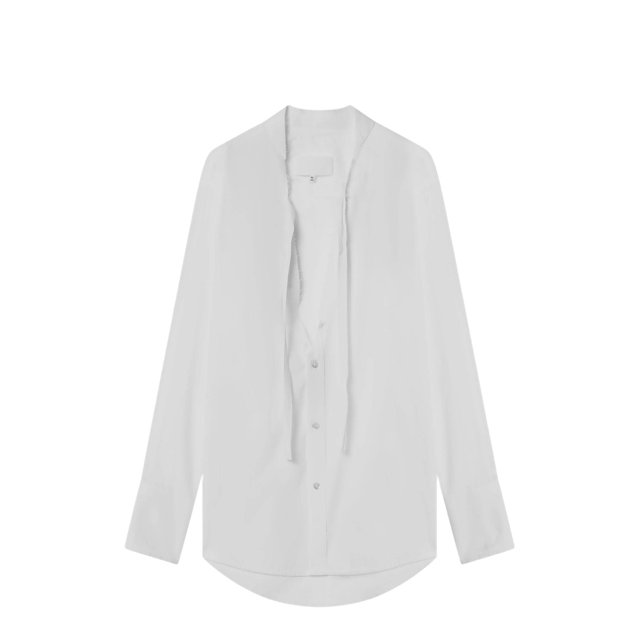 MAYFEYR - Maison Margiela - Deep V-Neck Cotton Poplin Shirt In White - S29DT0016S43001100