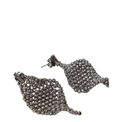 Sculptured Silver Earrings