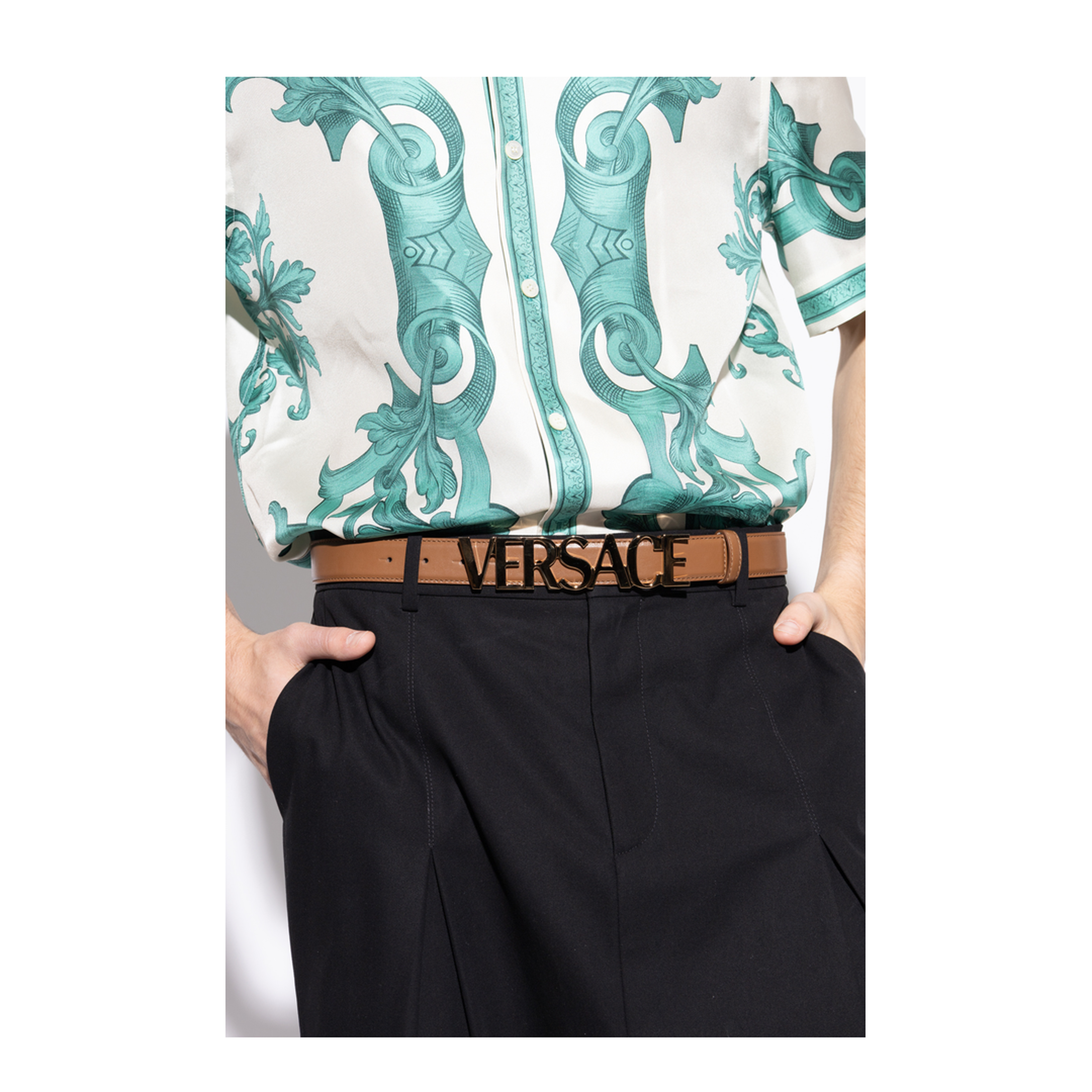 Men's Logo Belt Brown