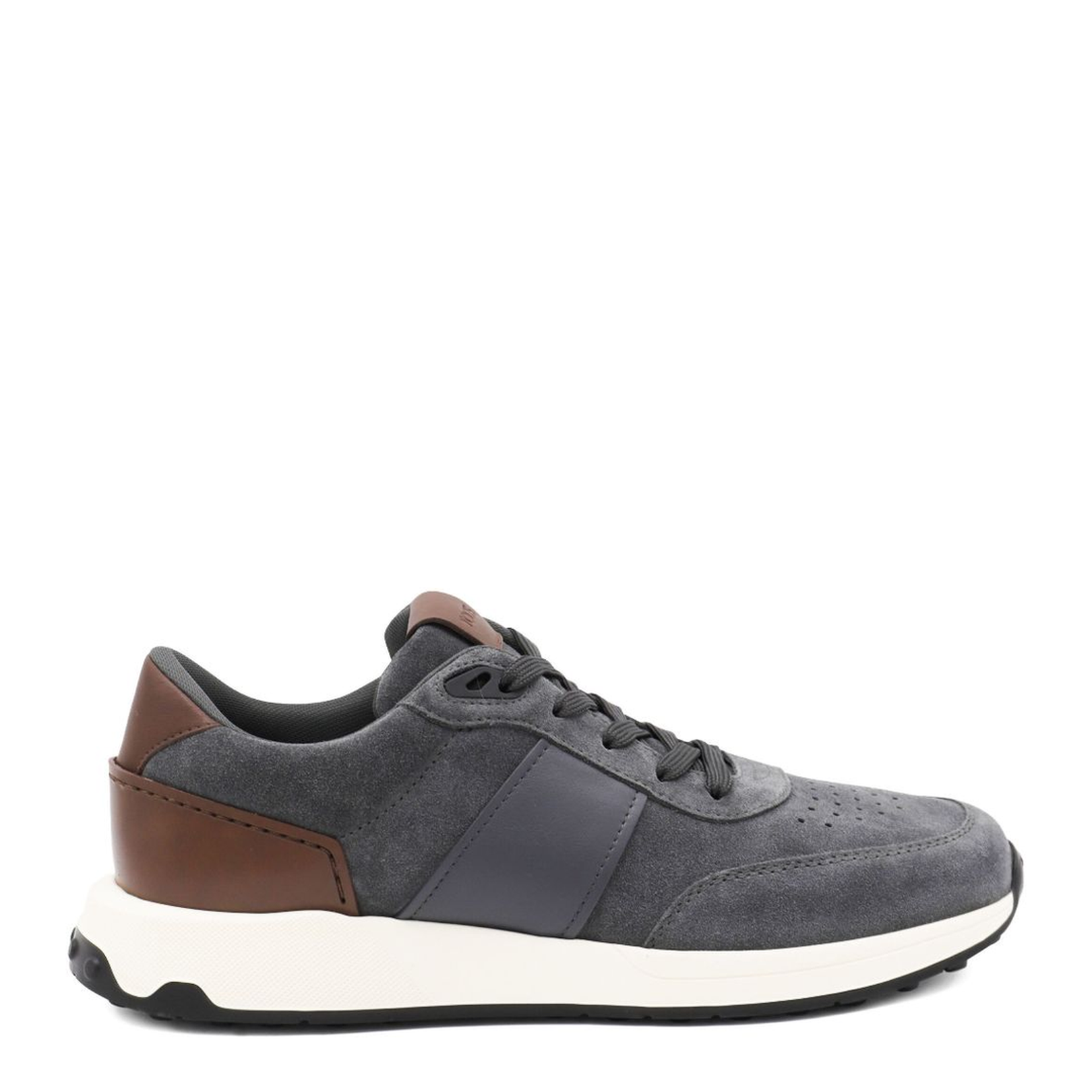 Grey Suede Upper Lace-Up Shoes