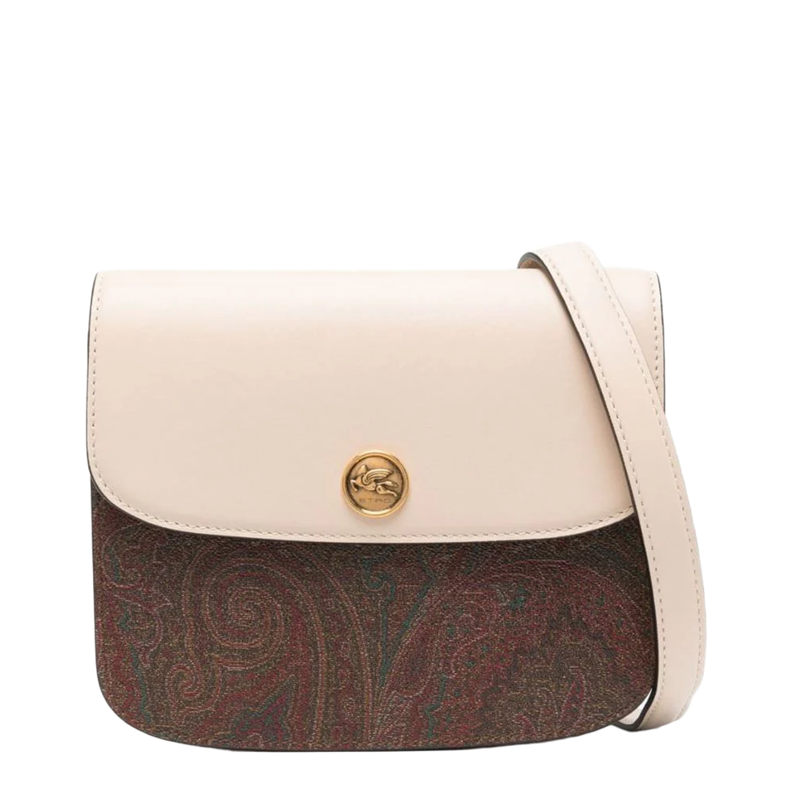 Shoulder Bag with Paisley Print Panels