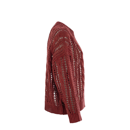 Cable & Mesh Jute and Cotton Jersey