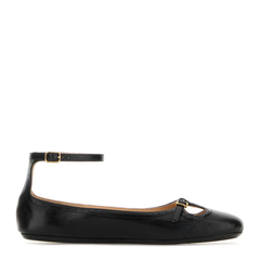 Misty Ballerinas Black Leather