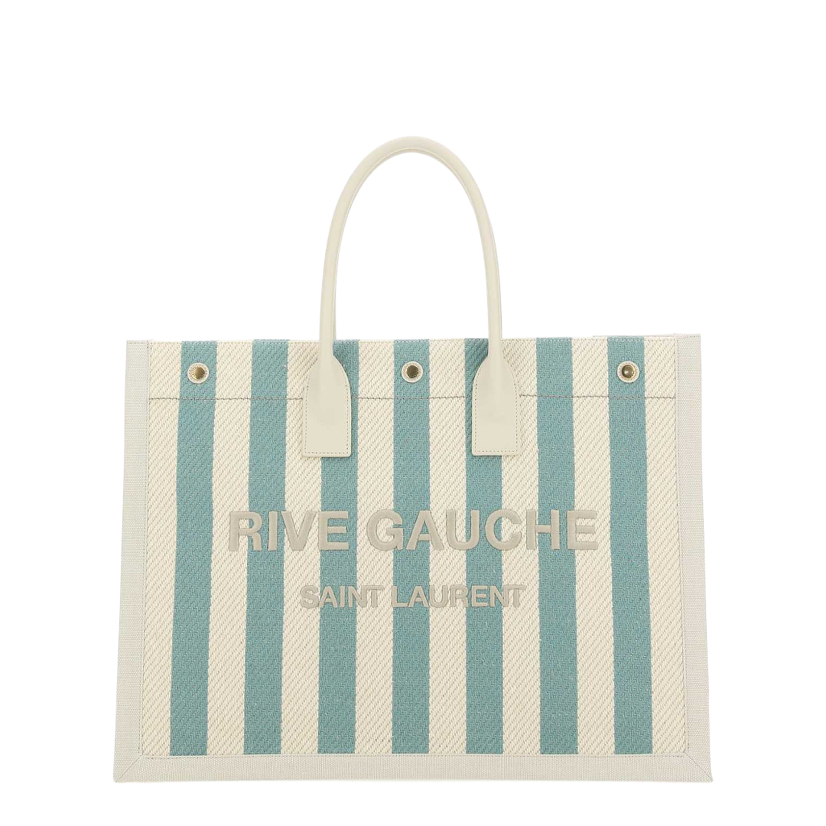 Striped Canvas Rive Gauche Tote Bag