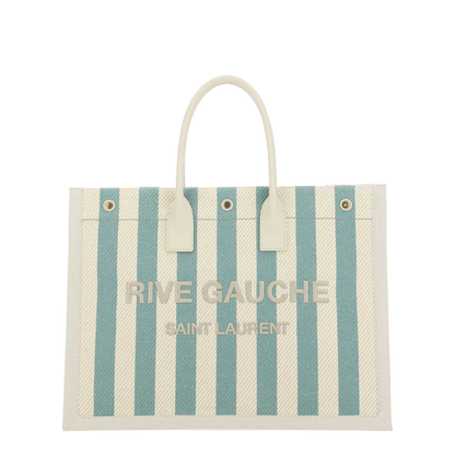 Striped Canvas Rive Gauche Tote Bag