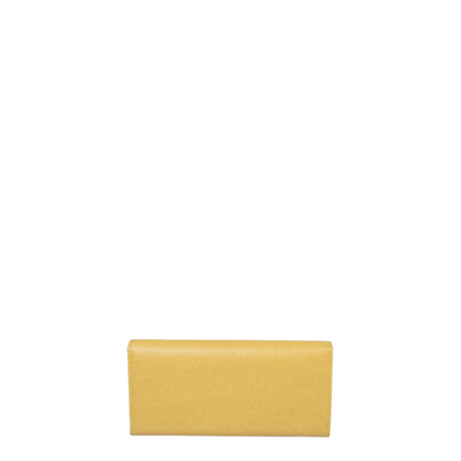 Yellow Leather Long Wallet