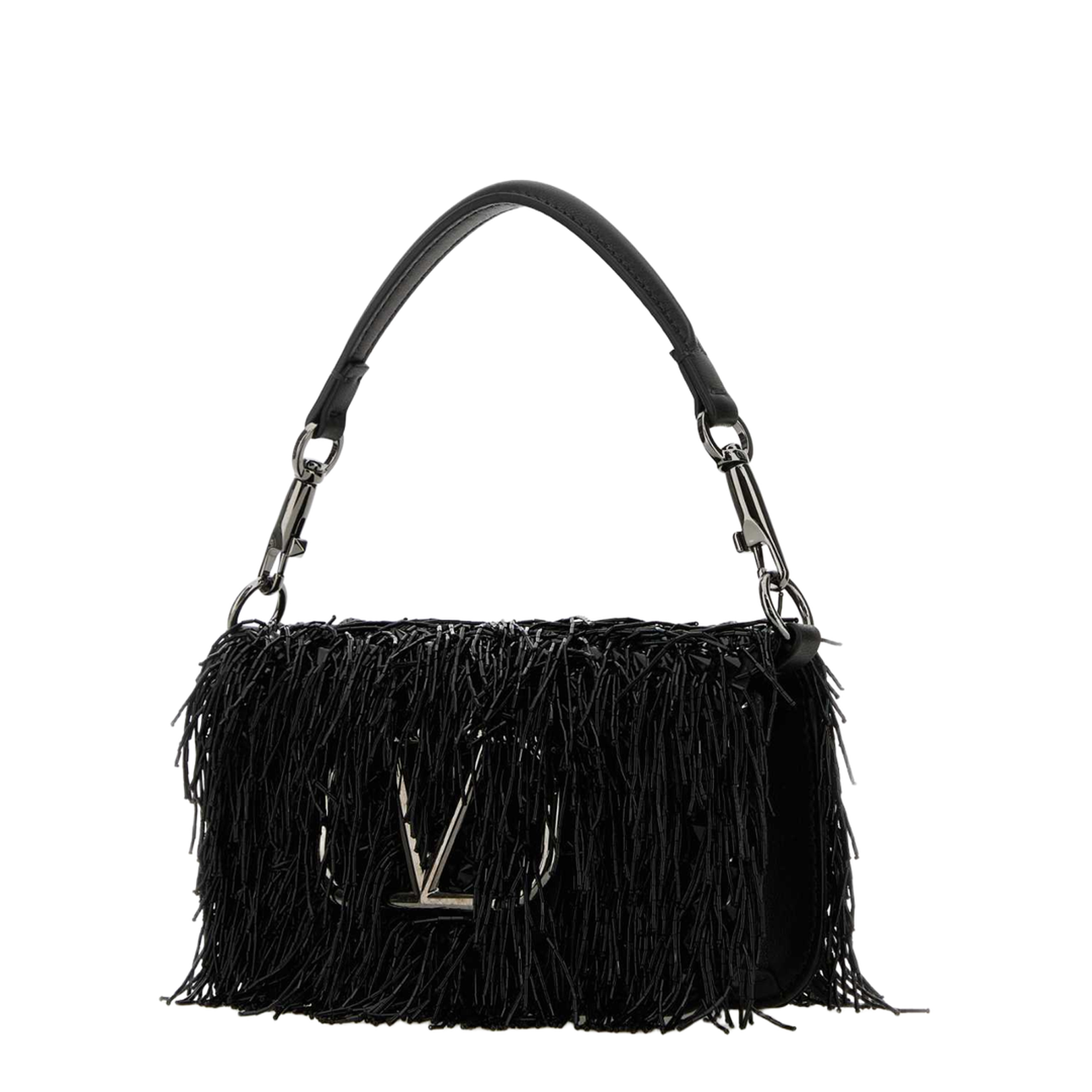 Embellished satin small LocÃ² handbag