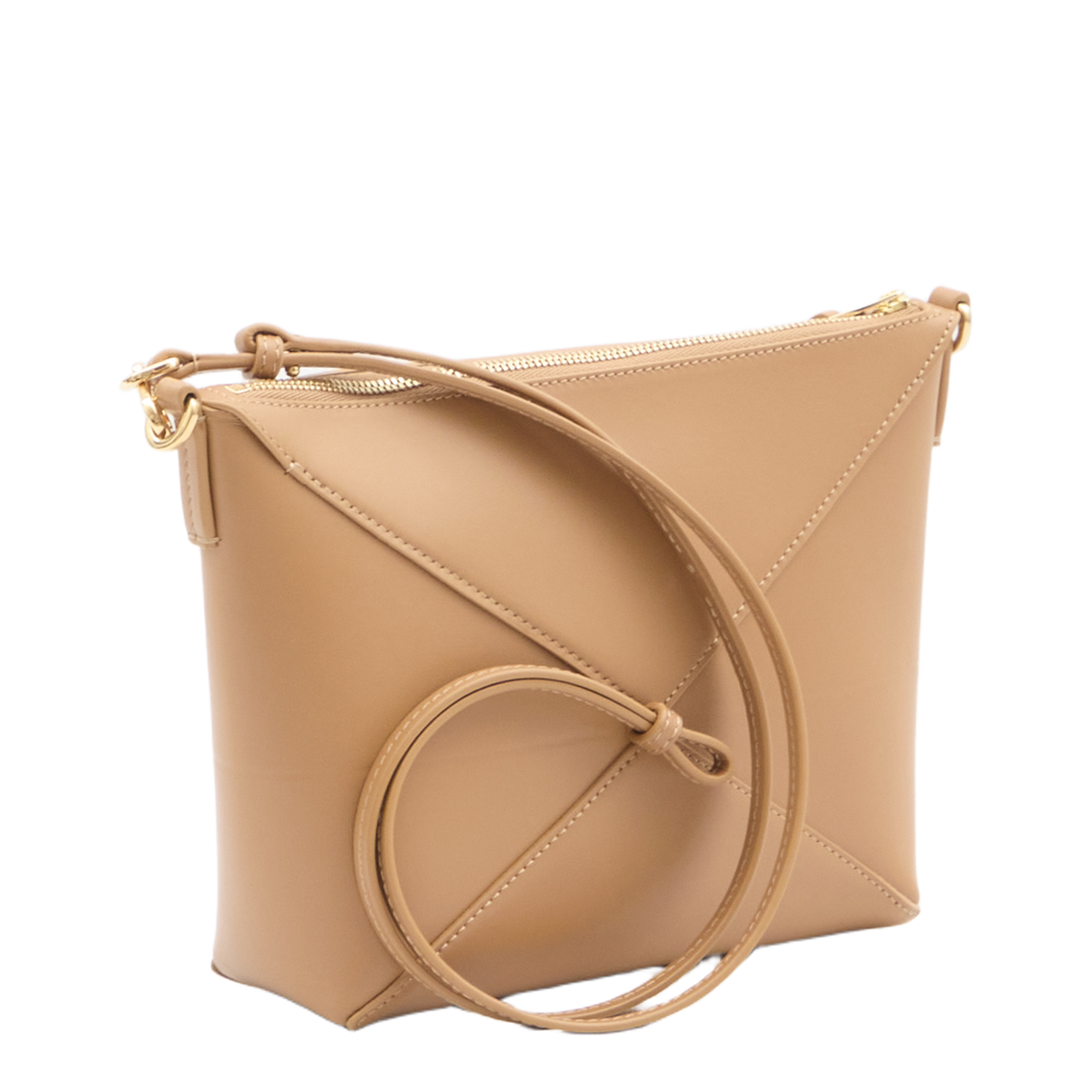 Puzzle Fold Pouch in Shiny Nappa Calfskin