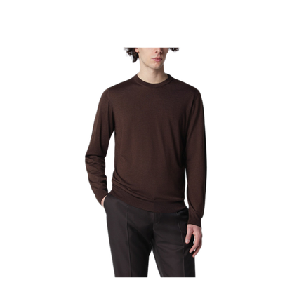 MAYFEYR - Drumohr - Chocolate Brown Wool Shirt - D0D103AWO582