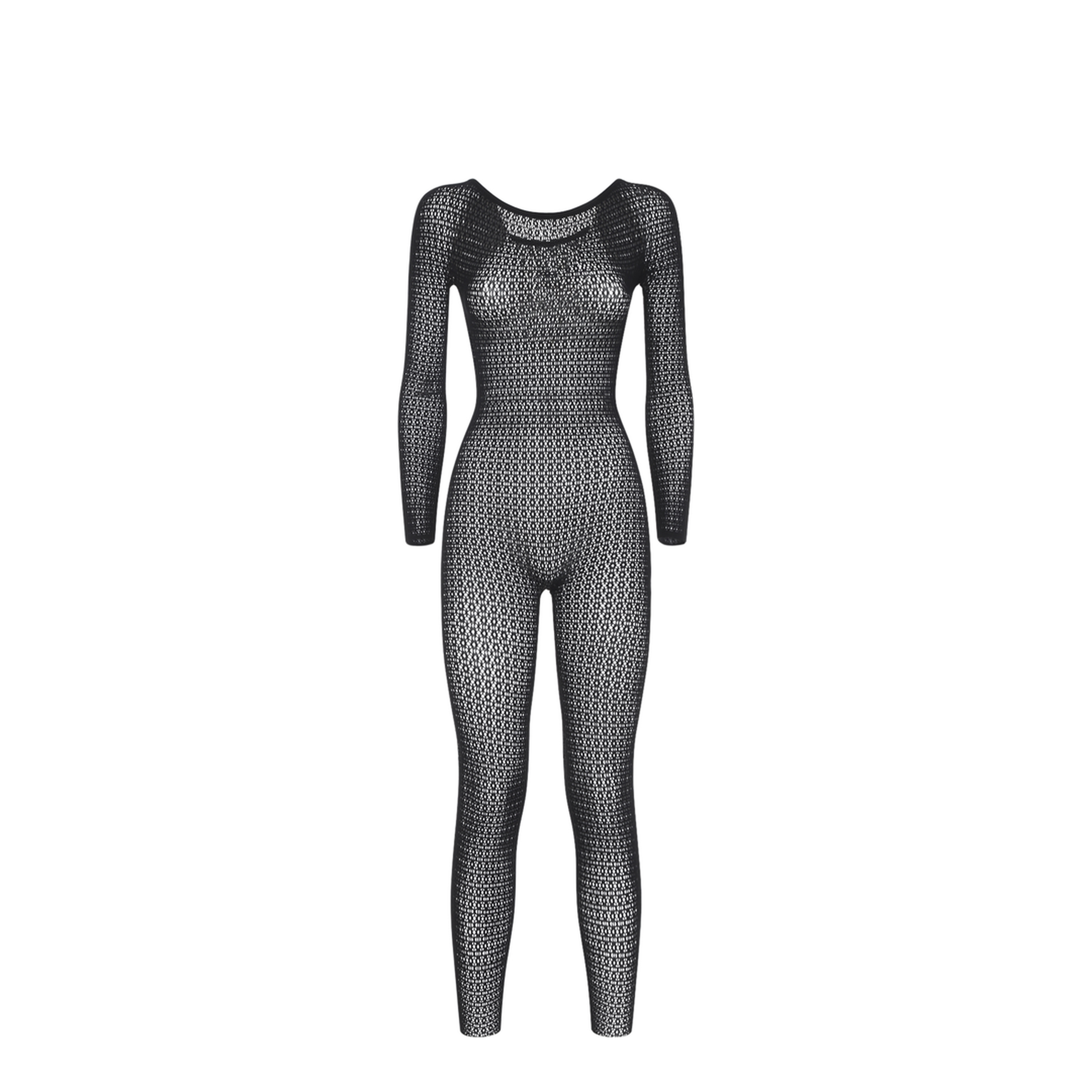 MAYFEYR - Wolford - Black Daisy Net Catsuit - 534617005