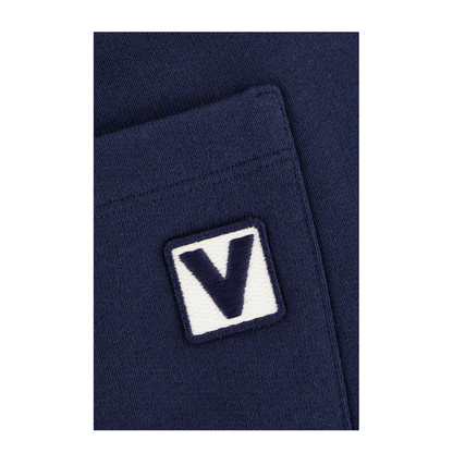 Navy Blue Cotton Bermuda Shorts